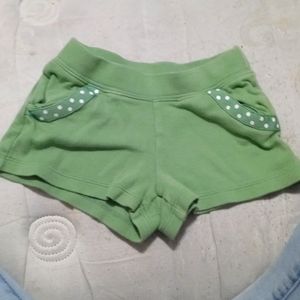 Green kids shorts